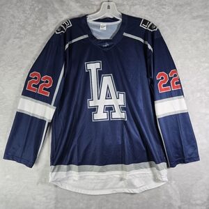 Los Angeles Dodgers LA Kings Night Jersey Mens Size M Medium 22 Navy Blue